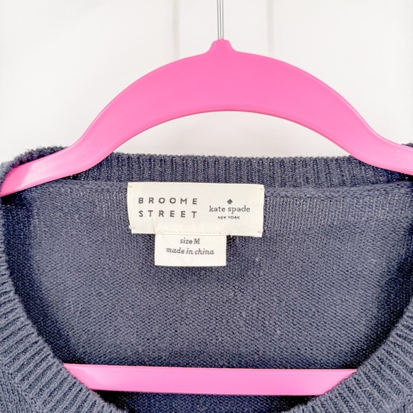 kate spade Navy Sweater with Owl Design - Picture 2 of 4